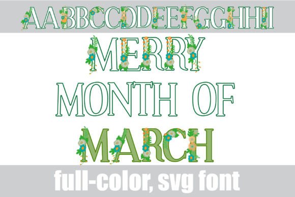 Celebrate Spring with the Merry Month of March Font