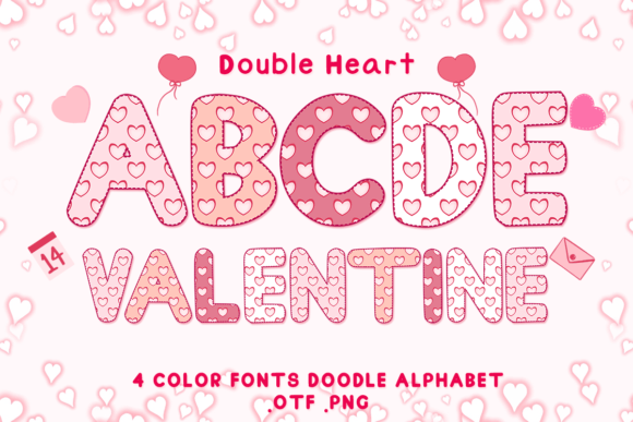 Double Heart: A Color Font for Celebrations and Creative Projects