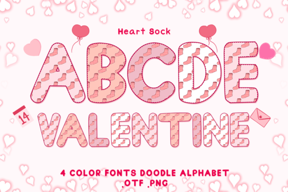 Heart Sock: A Colorful Display Font for Your Valentine's Projects