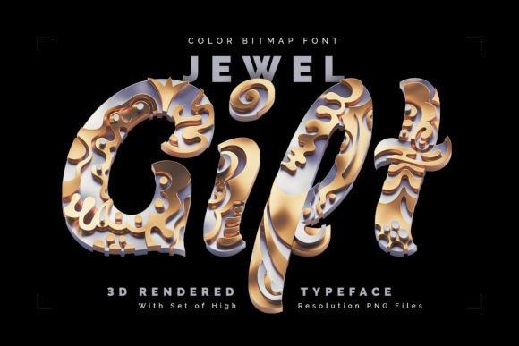 Jewel Gift: A Premium 3D Gold and Silver Font for Luxury Design
