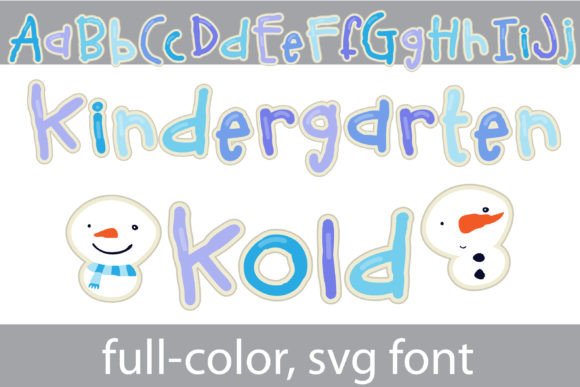 Kindergarten Kold: A Playful Winter Font for Creative Projects