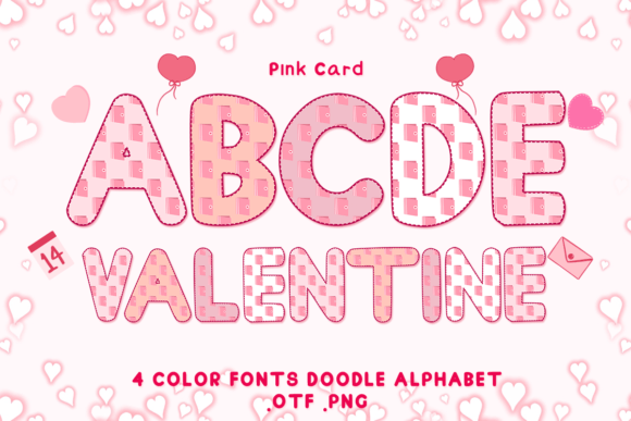 Pink Card: A Playful Color Font for Designs with Heart