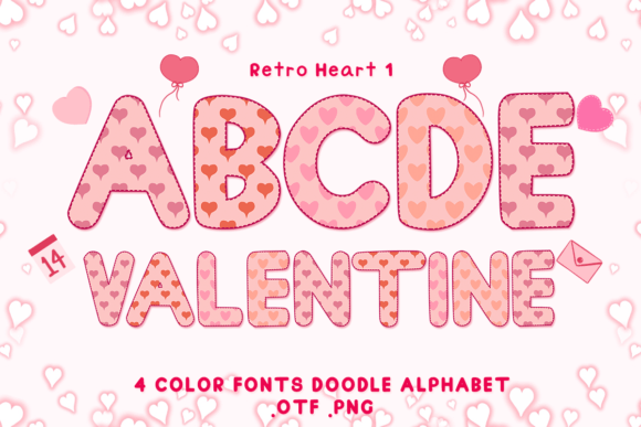 Retro Heart 1: A Playful Color Font for Modern Designs
