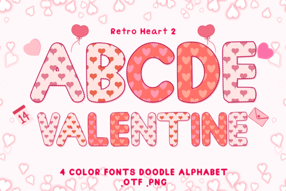 Retro Heart 2: Adorable Color Fonts for Creative Projects