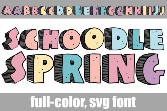 Schoodle Spring: A 3D Display Font for Bold, Playful Branding