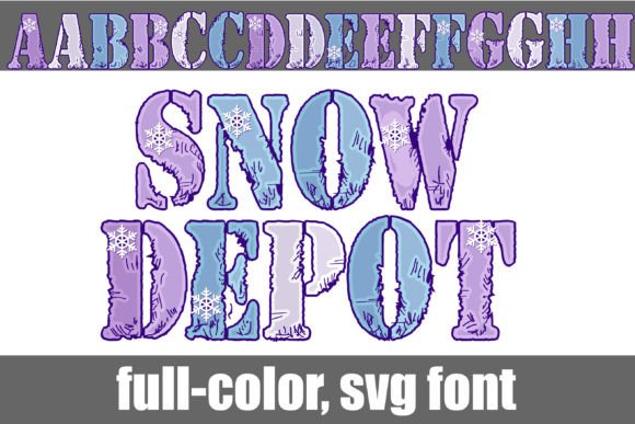 Snow Depot: A Bold, Stenciled Serif for Winter Designs