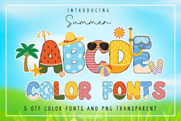Summer: 5 Vibrant Color Fonts for Your Creative Projects