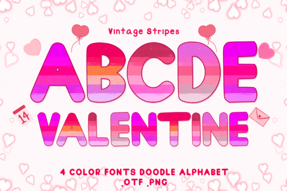 Vintage Stripes: A Color Font for Bold, Memorable Design