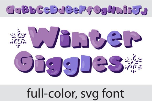 Winter Giggles: Whimsical 3D Typography for Festive Designs